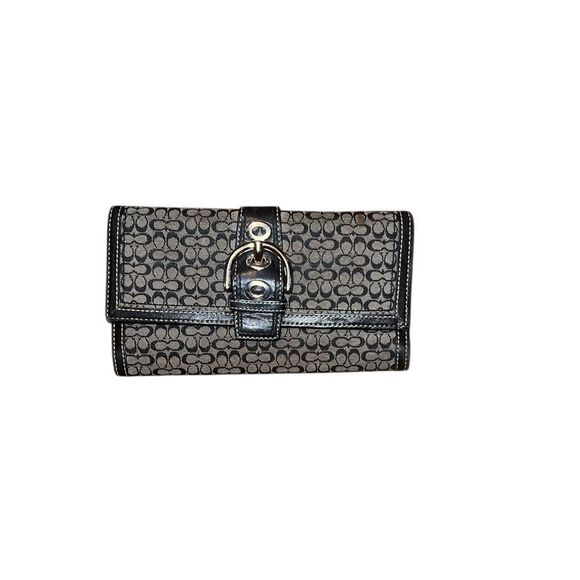 Coach Vintage Chic Black and Gray  Wallet - Picture 1 of 7